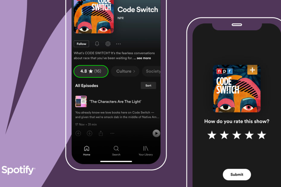 Imagem da nova funcionalidade de ranking do Spotify